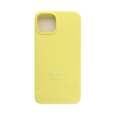 Чехол накладка Silicone Case (без лого) iPhone 14 желтый оптом по низким ценам!