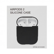 Чехол силикон AirPods 2 с карабином вид2 черный
