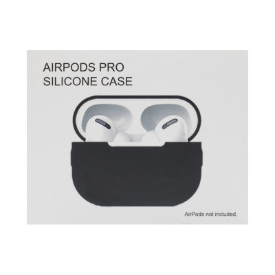 Чехол силикон AirPods Pro с карабином вид2 черный оптом по низким ценам!
