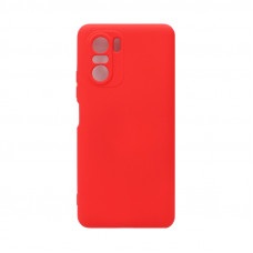 Чехол накладка Silicone Case Xiaomi Poco F3 красный