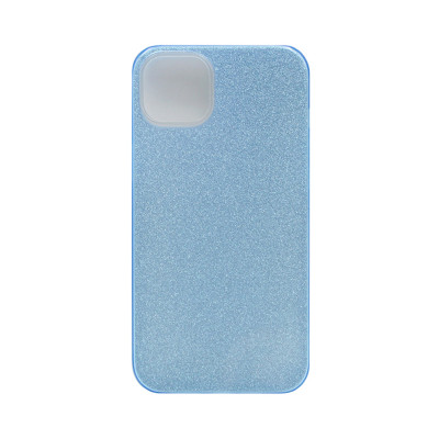 Чехол накладка Блеск iPhone 14 голубой оптом по низким ценам!
