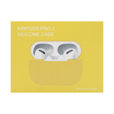 Чехол силикон AirPods Pro 2 со шнуром желтый оптом по низким ценам!
