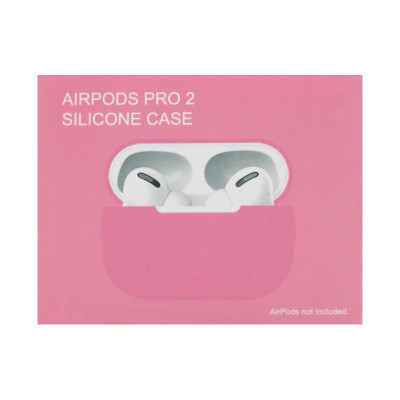 Чехол силикон AirPods Pro 2 со шнуром ярко-розовый оптом по низким ценам!