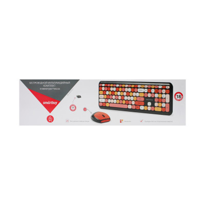 Клавиатура беспроводная + мышь Smartbuy SBC-666395AG-K черный оптом по низким ценам!