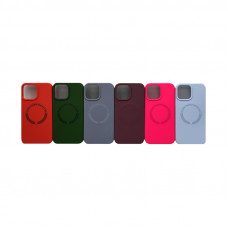 Чехол накладка iPhone 13 Pro Max Magsafe Silicone case AG-Glass в пакете ассортименте