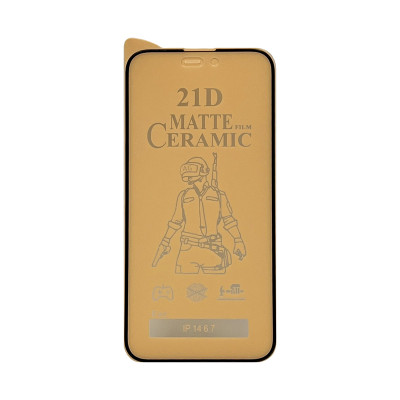 Защитная пленка iPhone 14 Pro Max 6,7" Ceramics матовый черный техпак оптом по низким ценам!