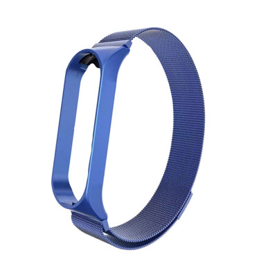 Ремешок металл Mi Band 7 синий оптом по низким ценам!