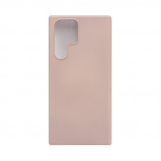 Чехол накладка Silicone Case Samsung S22 Ultra пудра