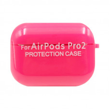 Чехол Silicone Case AirPods Pro 2 с карабином фуксия