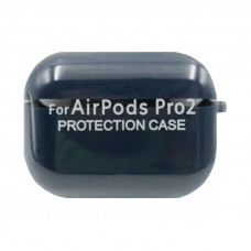 Чехол Silicone Case AirPods Pro 2 с карабином темно-синий