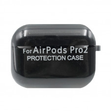 Чехол Silicone Case AirPods Pro 2 с карабином черный