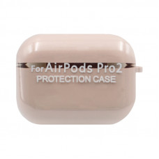 Чехол Silicone Case AirPods Pro 2 с карабином пудра