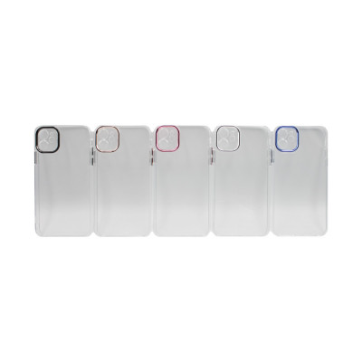 Чехол накладка iPhone 14 Pro 2.2MM прозрачный цветные кнопки оптом по низким ценам!