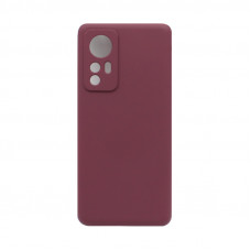 Чехол накладка Silicone Case Xiaomi Mi12 бордовый