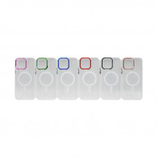 Чехол накладка iPhone 13 Pro Magsafe Clear case с цветным бампером