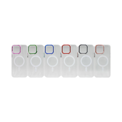 Чехол накладка iPhone 13 Pro Magsafe Clear case с цветным бампером оптом по низким ценам!