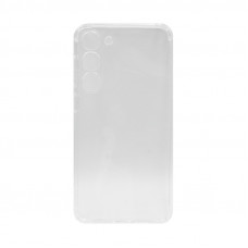 Чехол накладка Samsung S23 Plus плотный с защитой камеры прозрачный