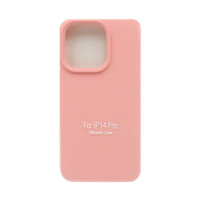 Чехол накладка Silicone Case (без лого) iPhone 14 Pro розовый оптом по низким ценам!