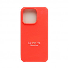 Чехол накладка Silicone Case (без лого) iPhone 14 Pro персиковый