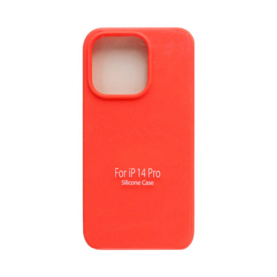 Чехол накладка Silicone Case (без лого) iPhone 14 Pro персиковый оптом по низким ценам!
