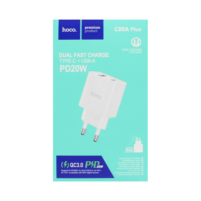 СЗУ Блок Hoco C80A Plus PD20W белый оптом по низким ценам!