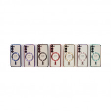 Чехол накладка Samsung S23 Magsafe Clear case Magnetic с защитой камеры