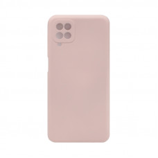 Чехол накладка Silicone Case Samsung A12 пудра