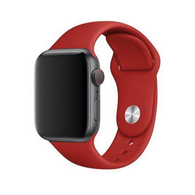 Браслет силикон Apple Watch 42-44mm красный вид2 оптом по низким ценам!