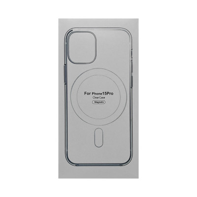 Чехол Magsafe iPhone 15 Pro Clear case прозрачный оптом по низким ценам!