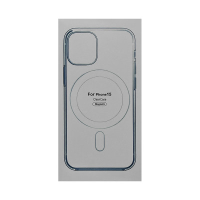 Чехол Magsafe iPhone 15  Clear case прозрачный оптом по низким ценам!