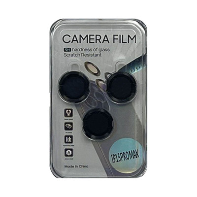 Защитное стекло на камеру iPhone 15Pro/15Pro Max Camera Film черный оптом по низким ценам!