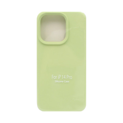 Чехол накладка Silicone Case (без лого) iPhone 14 Pro фисташковый оптом по низким ценам!