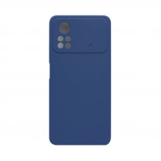 Чехол накладка Silicone Case Xiaomi Poco X4 Pro темно-синий