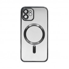 Чехол накладка iPhone 12 Magsafe цветным кантом и защитой камеры