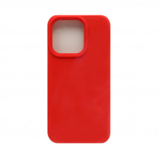 Чехол накладка Silicone case (без лого) iPhone 15 Pro Max красный