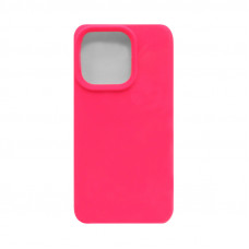 Чехол накладка Silicone case (без лого) iPhone 15 Pro Max фуксия
