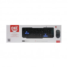 Клавиатура проводная + мышь Smartbuy SBC-230346-KB черно-синий