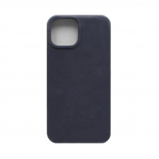 Чехол накладка Silicone Case (без лого) iPhone 15 Plus темно-синий
