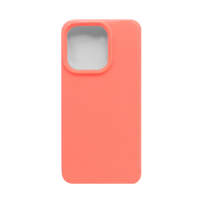 Чехол накладка Silicone case (без лого) iPhone 15 Pro Max коралловый оптом по низким ценам!