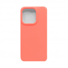 Чехол накладка Silicone case (без лого) iPhone 15 Pro коралловый