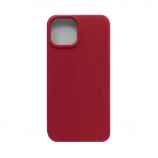 Чехол накладка Silicone case (без лого) iPhone 15 бордовый