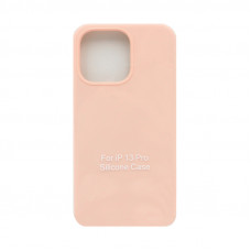Чехол накладка Silicone Case открытый низ (без лого) iPhone 13 Pro персиковый