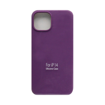 Чехол накладка Silicone Case (без лого) iPhone 14 темно-фиолетовый оптом по низким ценам!