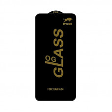 Защитное стекло 5D IT's Me OG Samsung A34 черный техпак