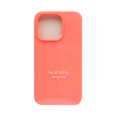 Чехол накладка Silicone Case (без лого) iPhone 14 Pro коралловый оптом по низким ценам!