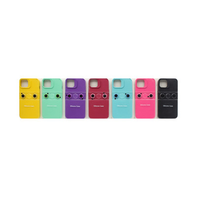 Чехол накладка Silicone Case (без лого) iPhone 14 + Стекло на камеру оптом по низким ценам!