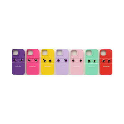 Чехол накладка Silicone case (без лого) iPhone 15 + Стекло на камеру оптом по низким ценам!