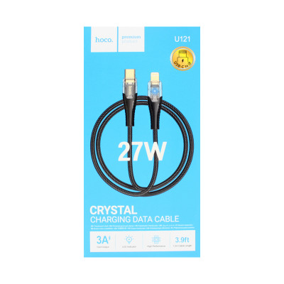 Кабель Type-C на Lightning Hoco U121 27W 1.2m черный оптом по низким ценам!