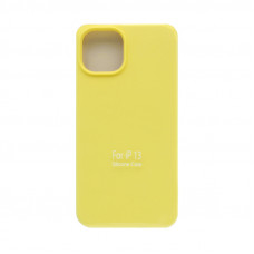 Чехол накладка Silicone Case (без лого) iPhone 13 желтый