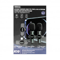 Микрофон петличный 2 Bluetooth Type-C Remax K10